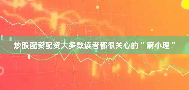 炒股配资配资大多数读者都很关心的＂蔚小理＂