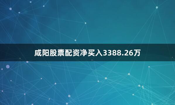咸阳股票配资净买入3388.26万